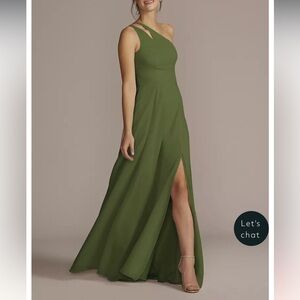 David’s Bridal Green Bridesmaid Dress